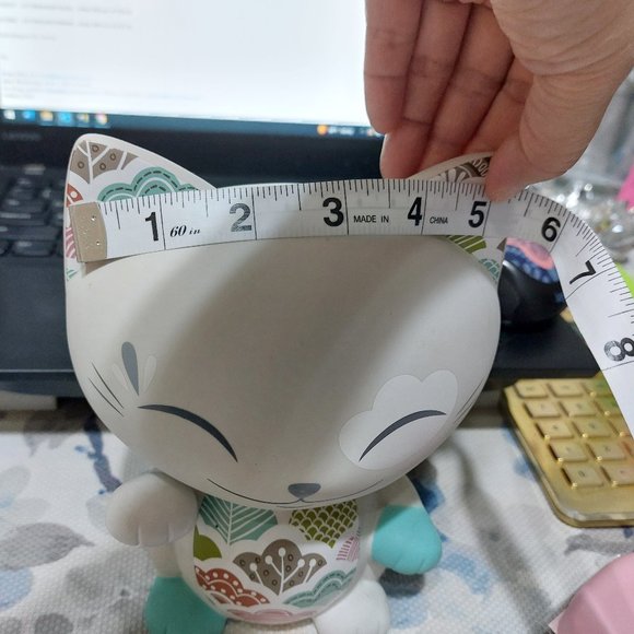 Rare Super Cute Adorable Maneki Neko Japanese Mani The Lucky Cat Piggy Bank - Picture 5 of 16